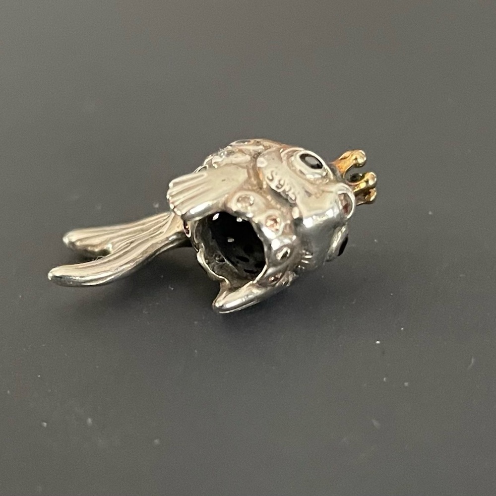 Pandora Silver And 14K Russian Fairytale Fish Charm - Picture 9 of 9